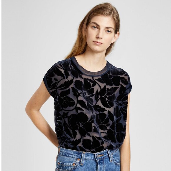 NWOT's Theory Velvet Burnout Tee Size P - Picture 2 of 6